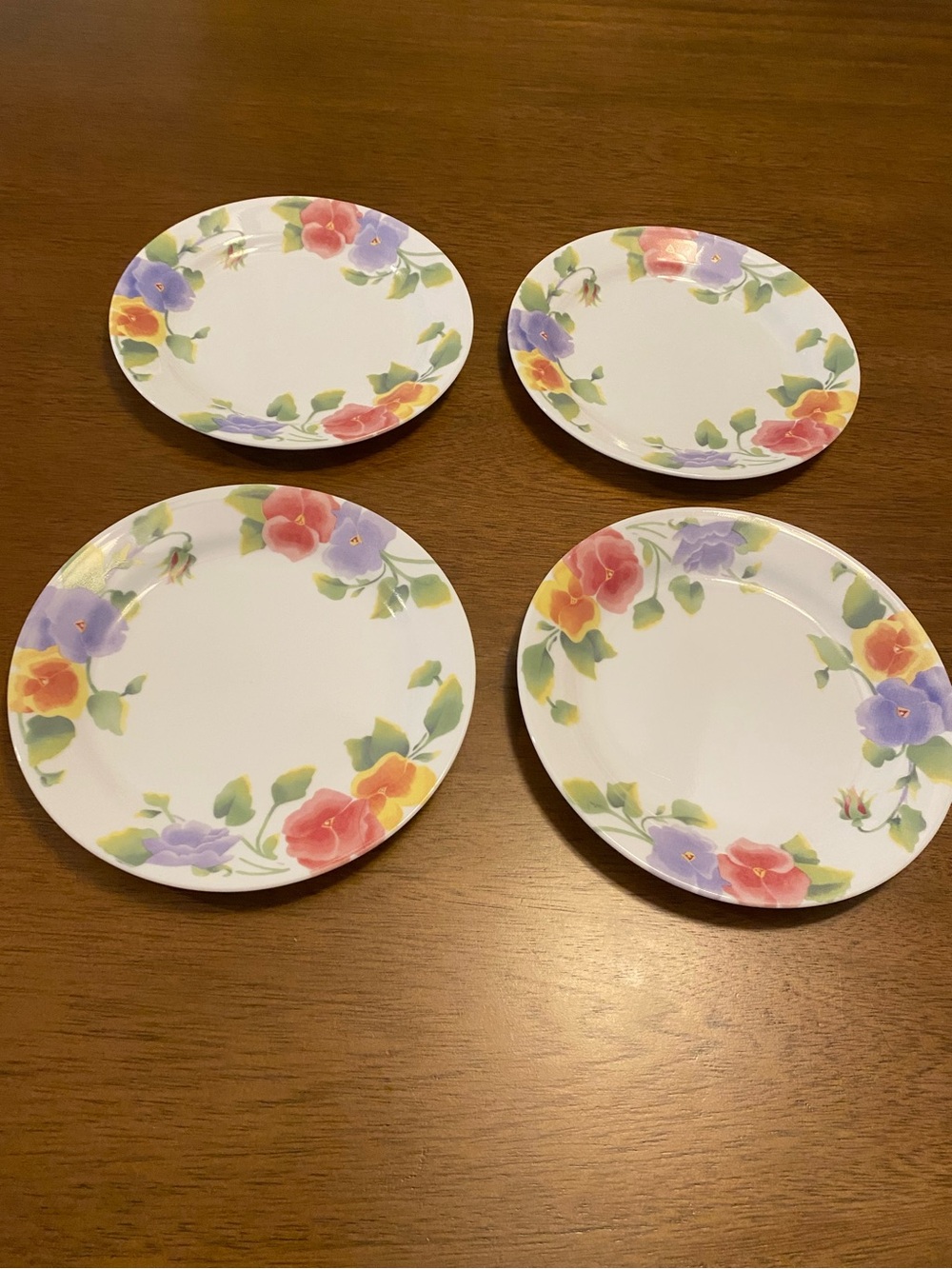 Corelle Summer Blush Dessert Salad Plate Set 4